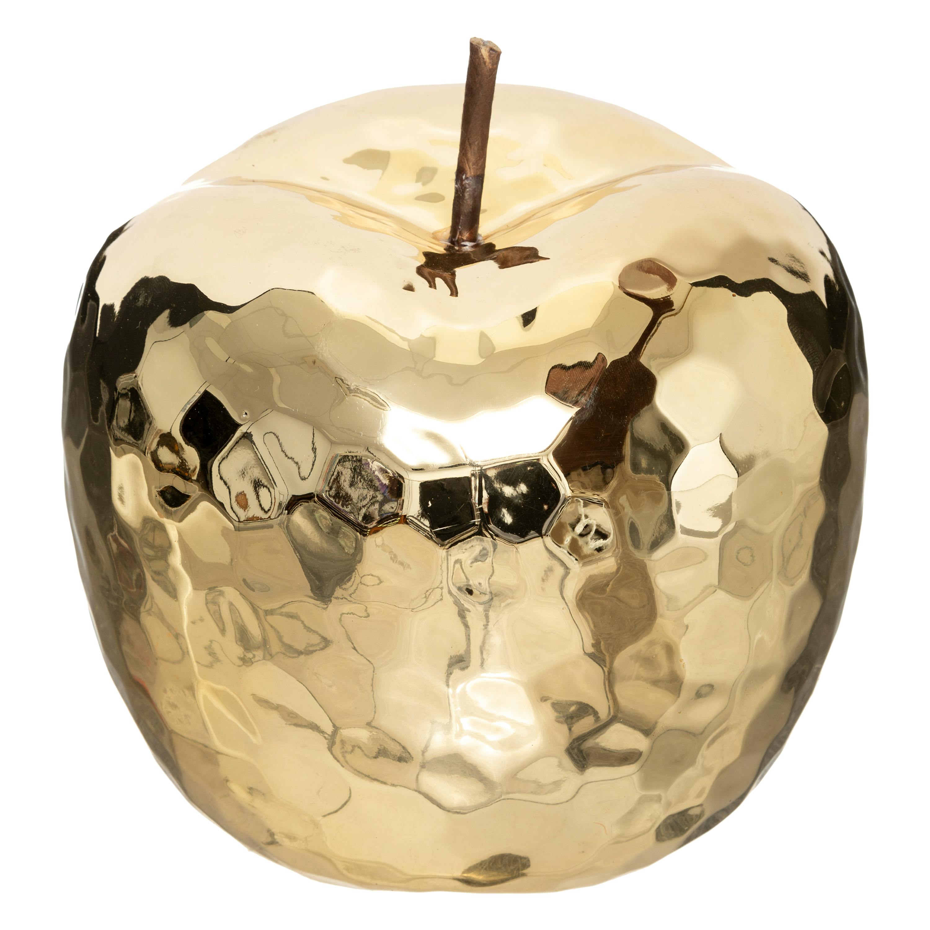 Objet déco à poser pomme finition or (grand modèle)