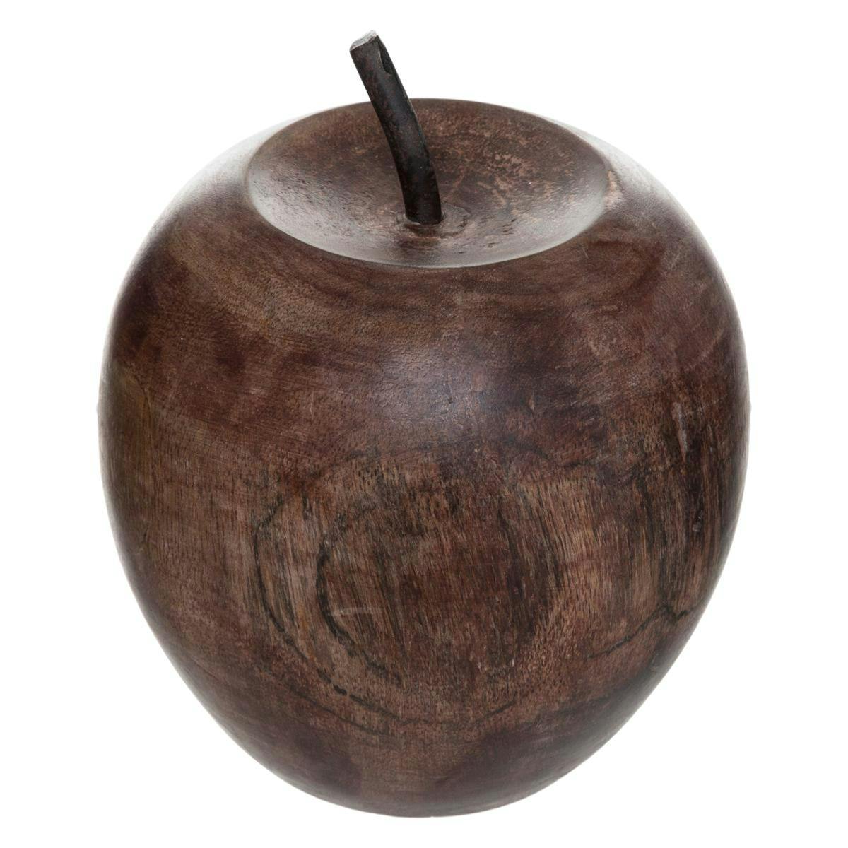 Objet décoratif pomme en bois de manguier