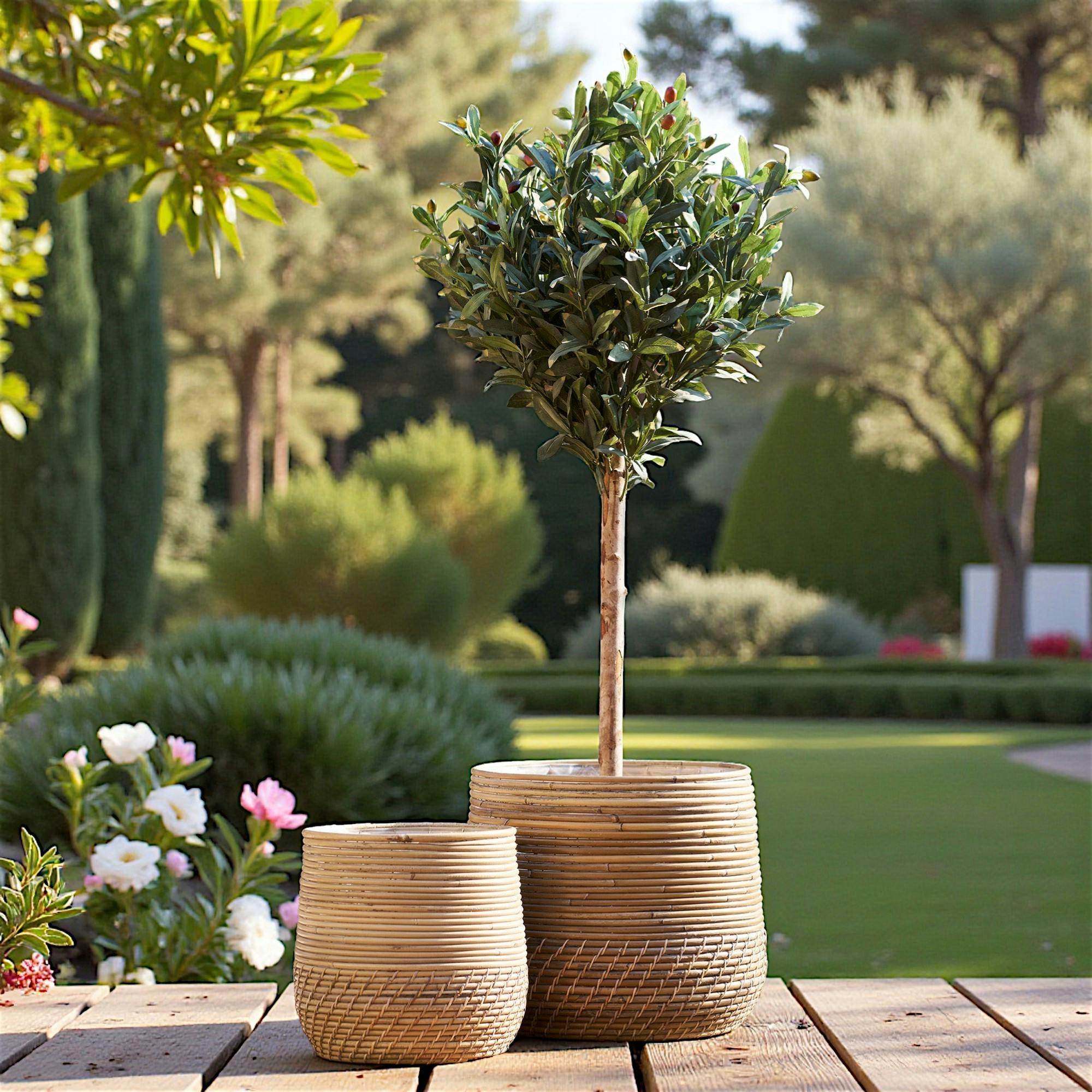 Olivier artificiel en pot H 120 cm