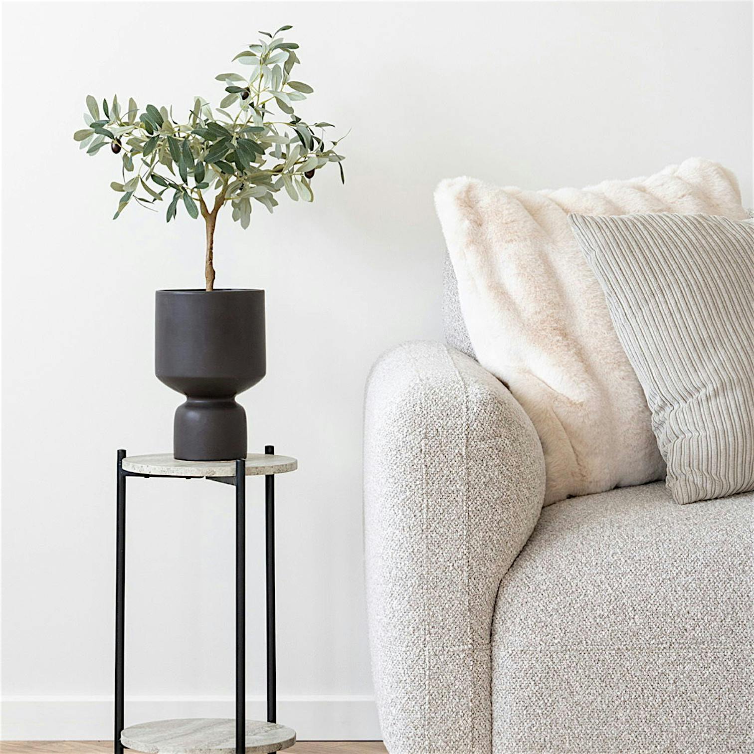 Olivier artificiel en pot H 61 cm