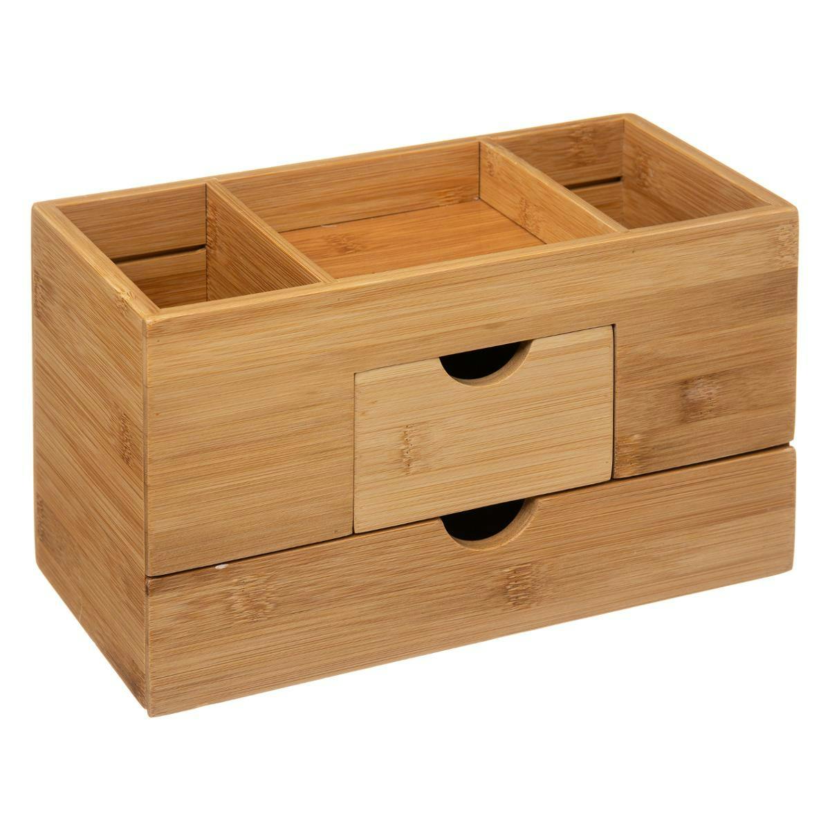 Organiseur bambou 2 tiroirs