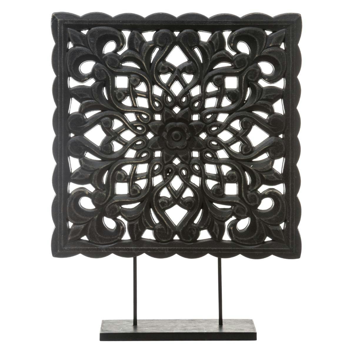 Ornement décoratif en bois sur pied marron H50cm