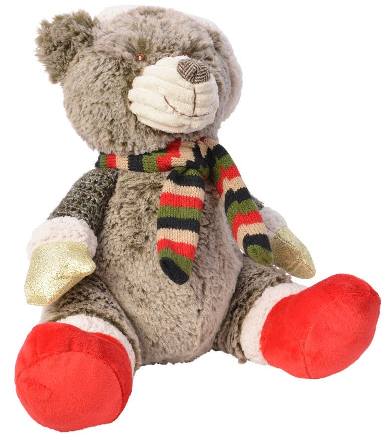Ourson peluche de Noël 23 cm