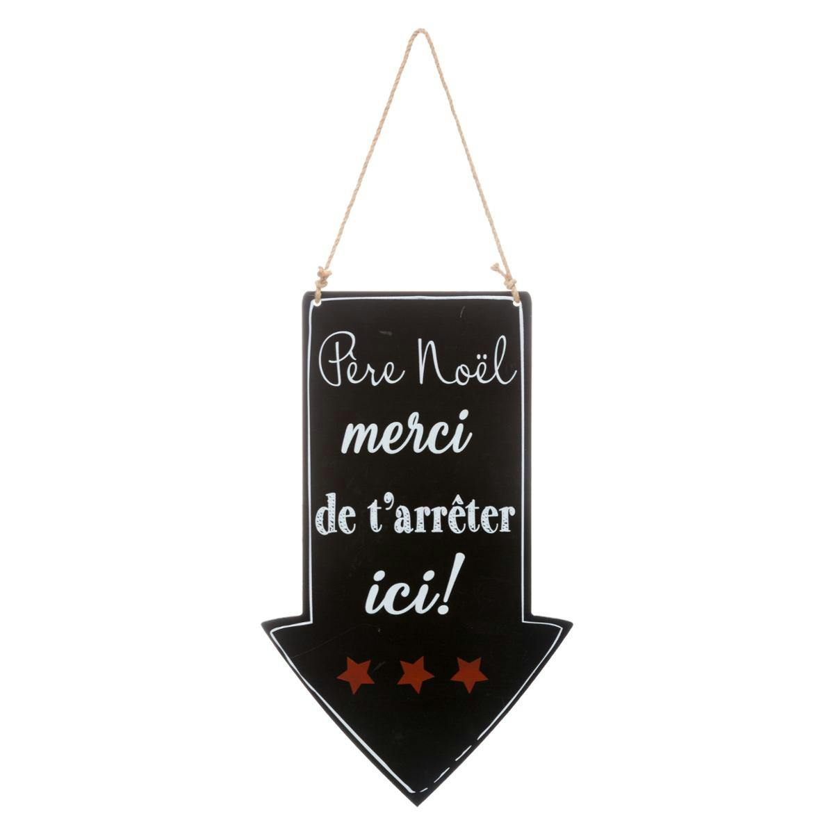 Pancarte flèche message au Père Noël
