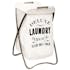 Panier à linge pliant "Laundry" en coton écru et métal 40,5x45,5x65cm