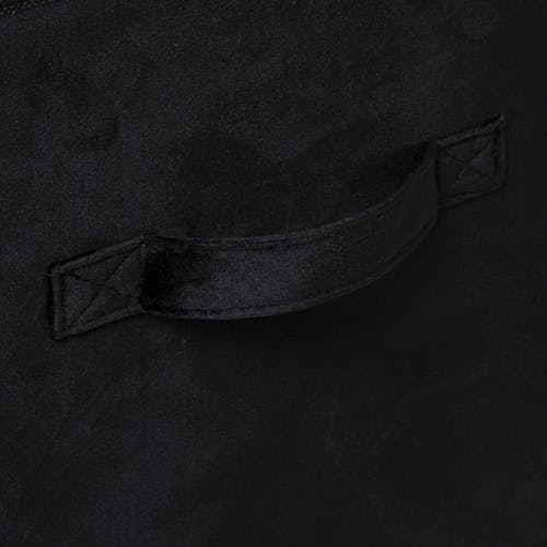 Panier de rangement en velours noir 31 cm
