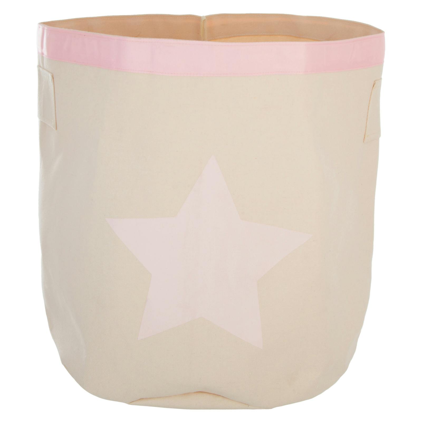 Panier de rangement enfant étoile rose