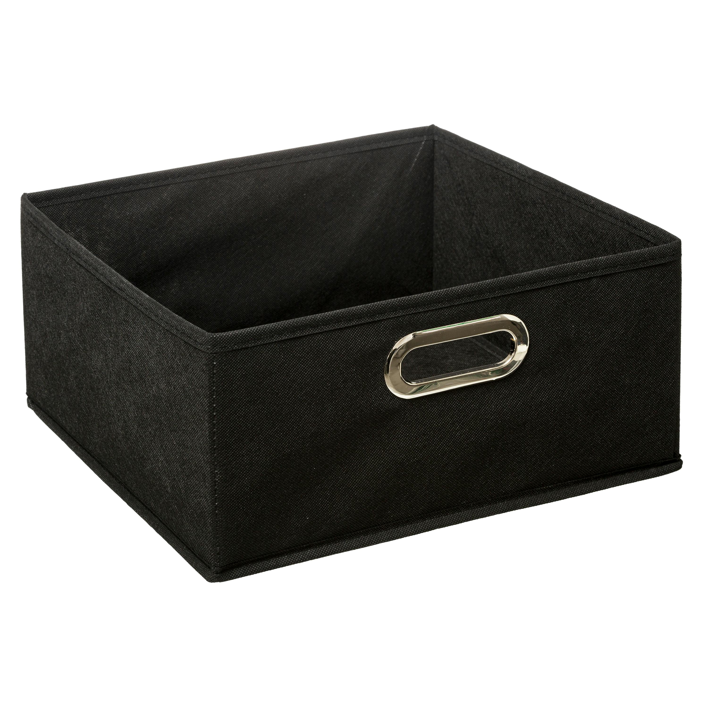 Panier de rangement noir bas 31 cm