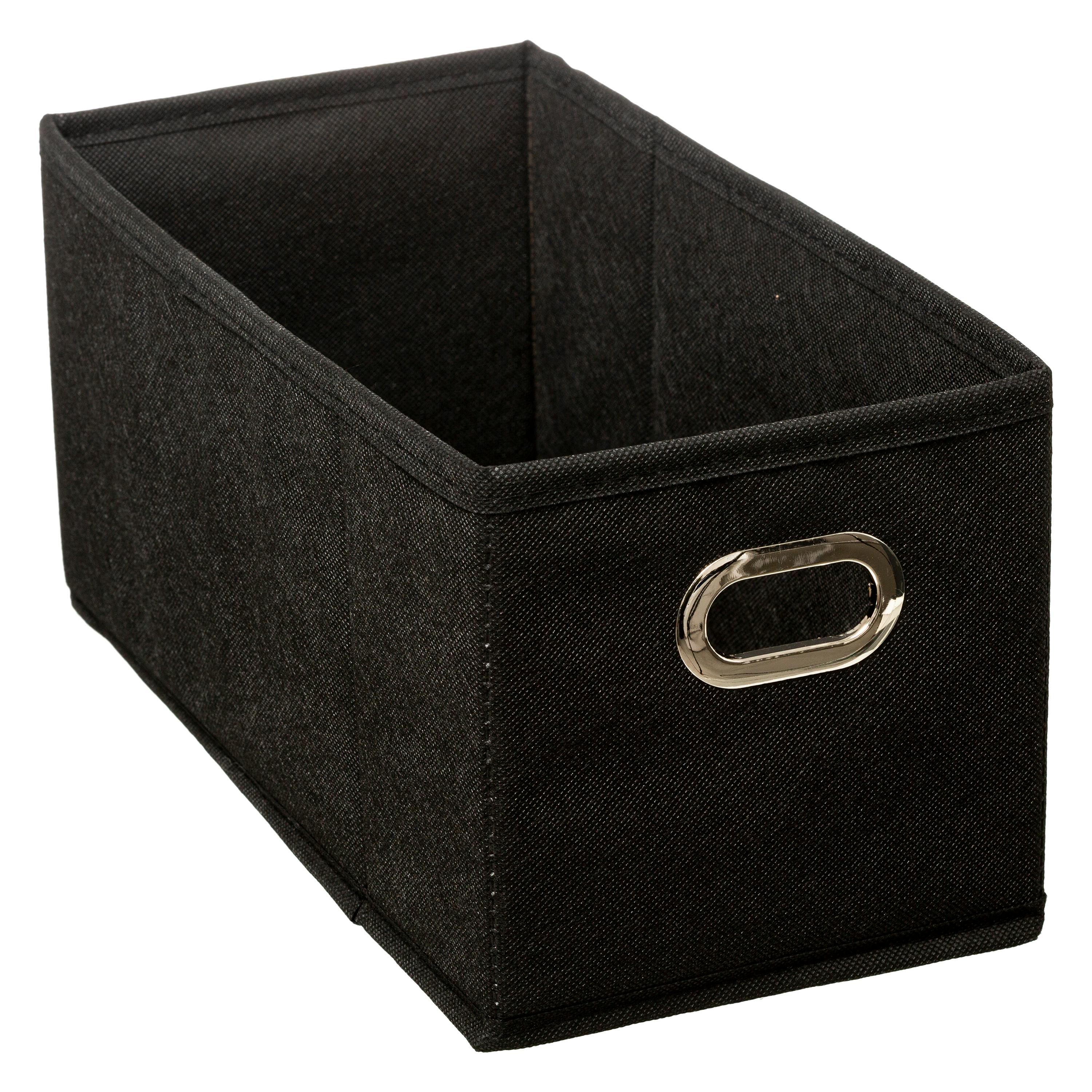 Panier de rangement noir rectangulaire