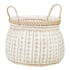 Panier rond blanc h27xd32cm