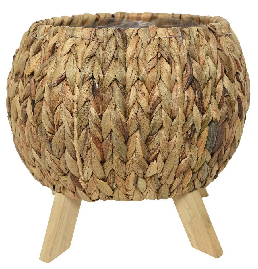 Panier sur pieds en algue tressée D33cm