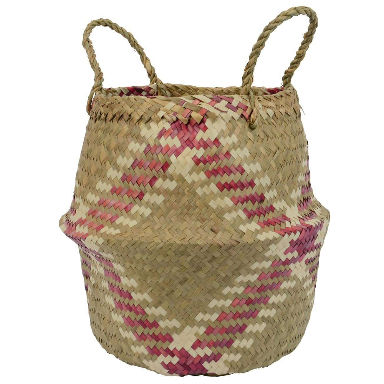 Panier tressé motif losange