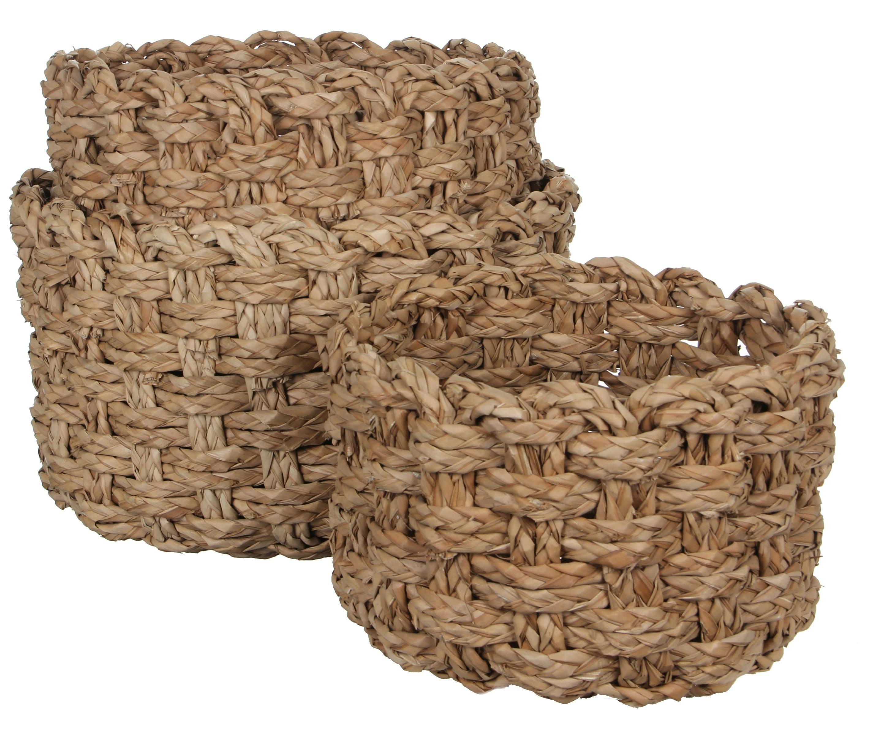 Paniers marron tressés (lot de 3)