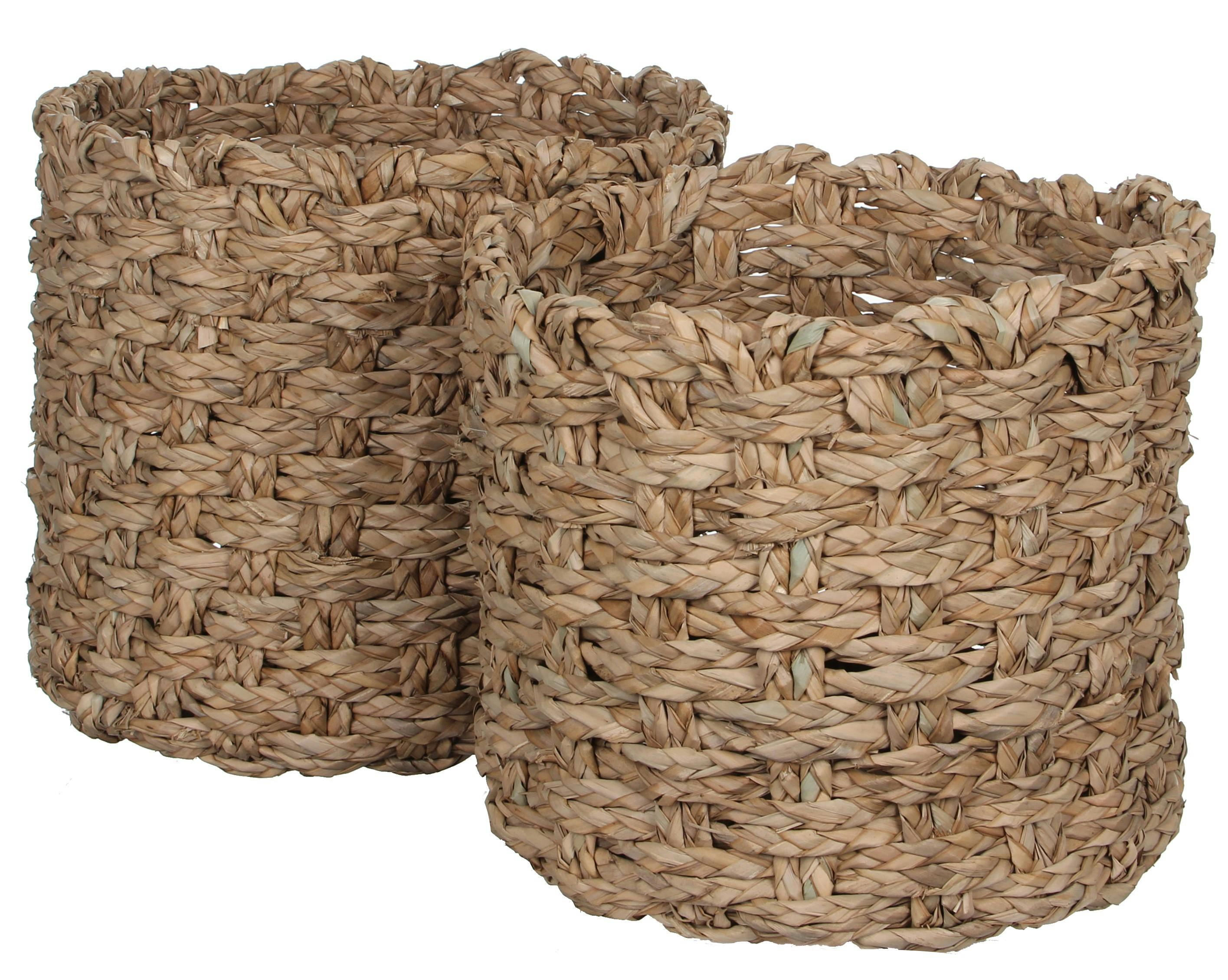 Paniers tressés marron (lot de 2)