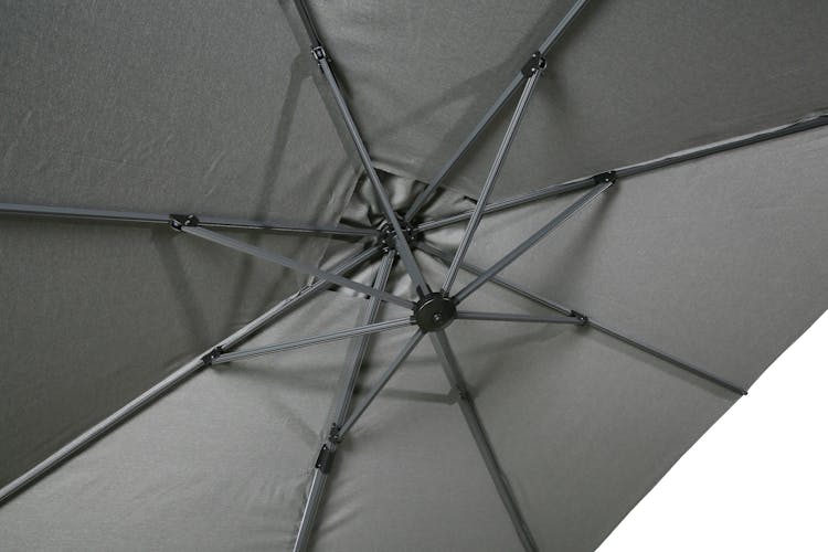 Parasol déporté rotatif gris foncé chiné 300 cm