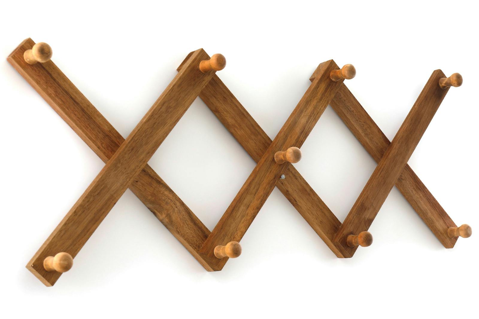 Patère en bois style treillis 63 cm