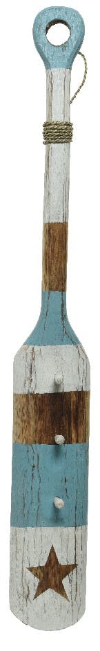 Patère rame de bateau bleu clair
