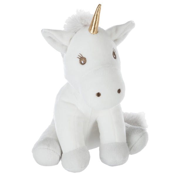 Peluche Licorne sabots argentés 22cm