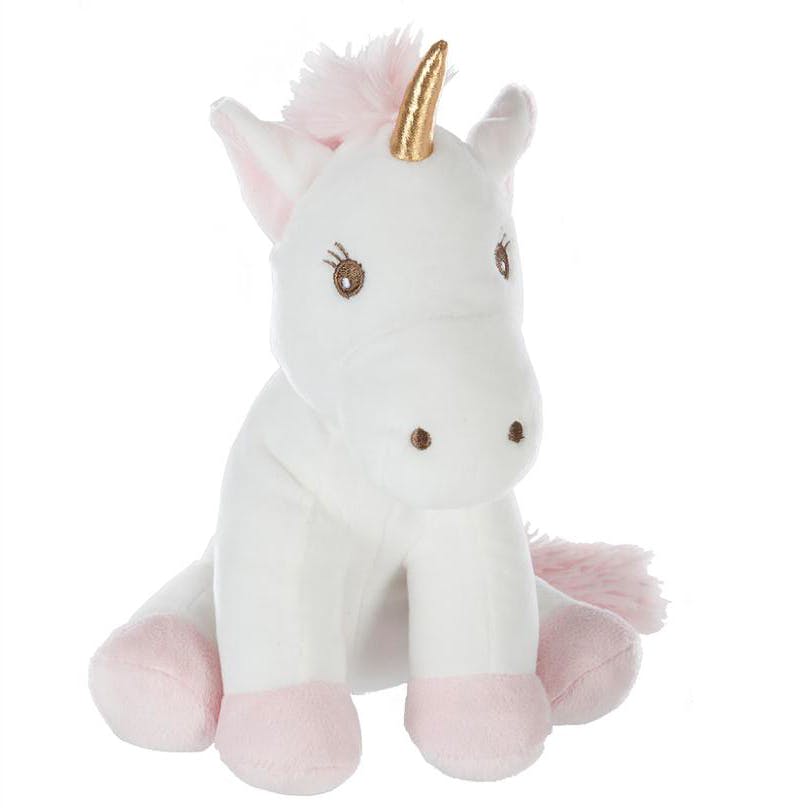 Peluche Licorne sabots rose 22cm