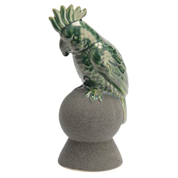 Perroquet déco en grès
