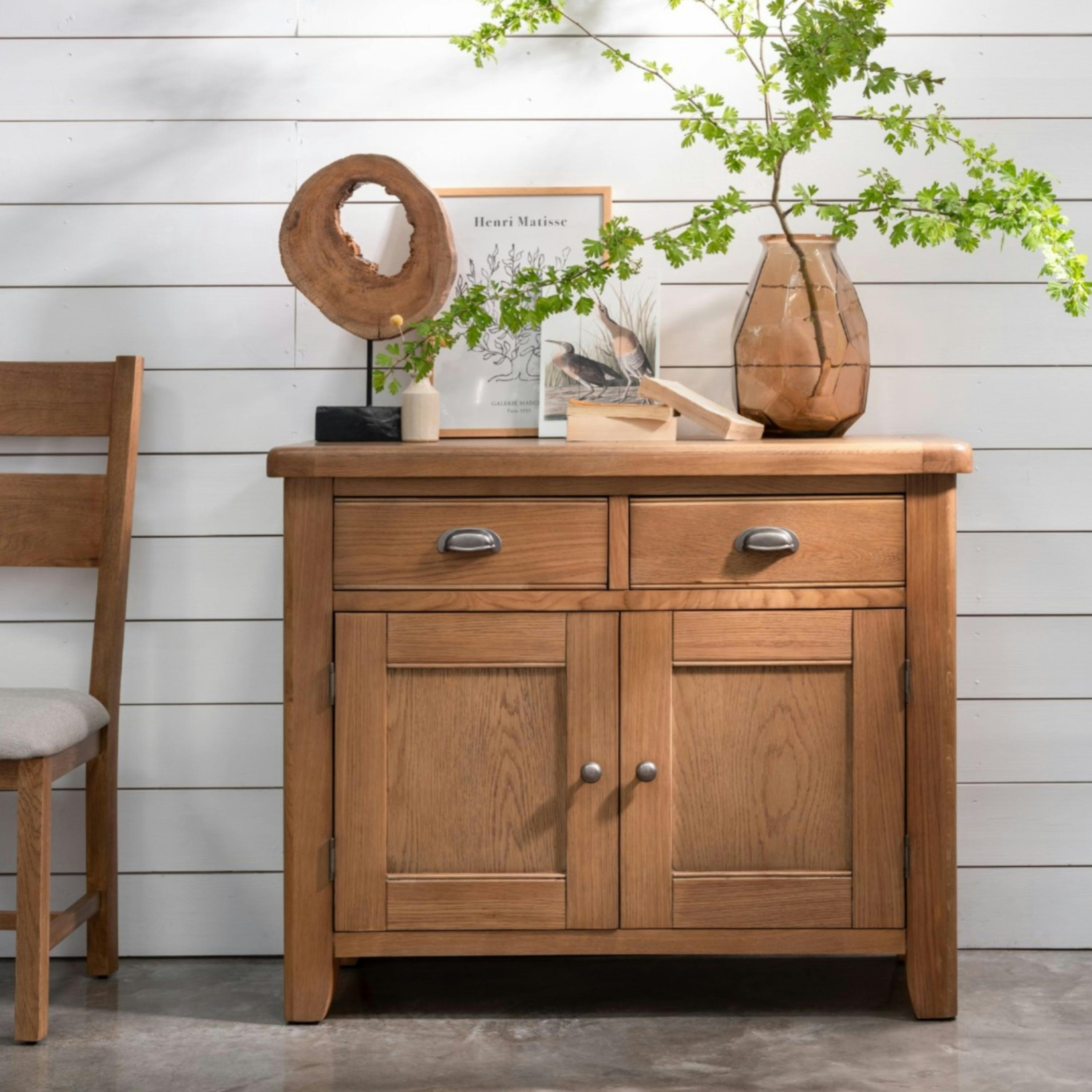 Petit buffet 2 portes en chêne VALMONT