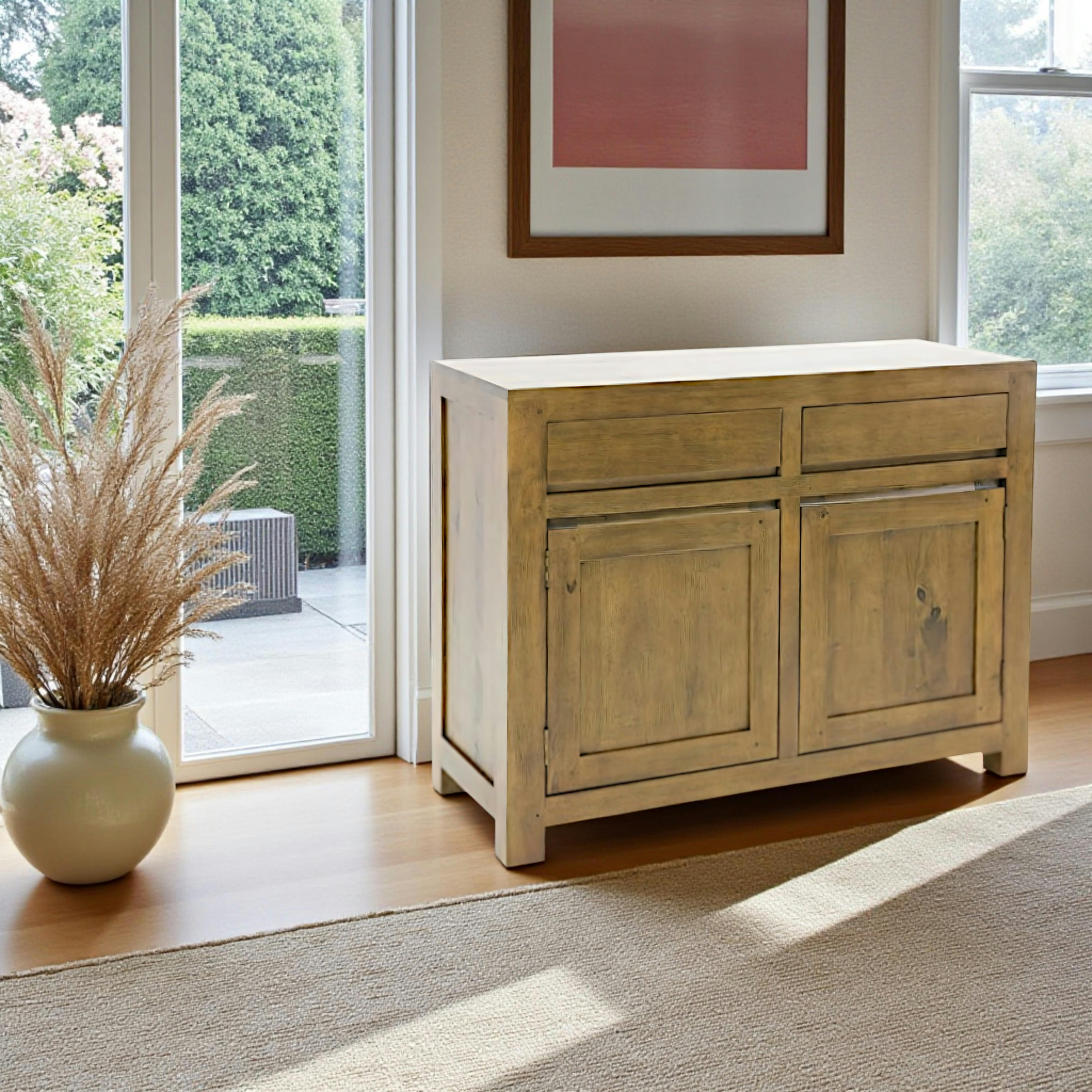Petit buffet moderne bois massif OLGA