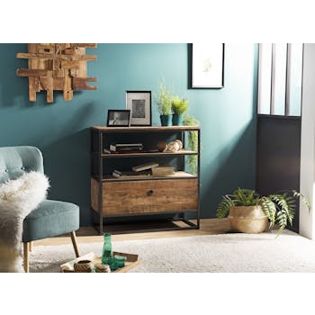 Petit meuble de rangement teck recyclé SWING