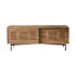 Petit meuble TV en bois à portes coulissantes motif baguette MELBOURNE