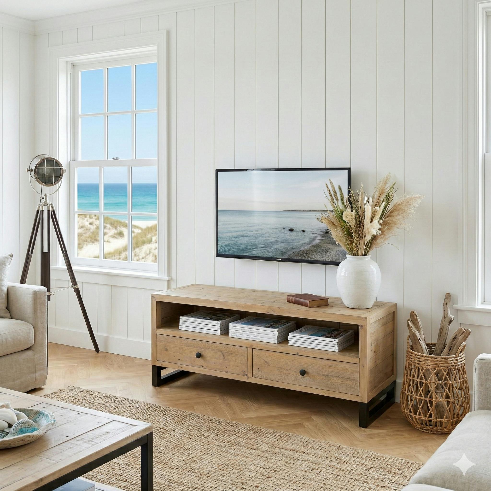 Petit meuble tv en bois recyclé AUCKLAND