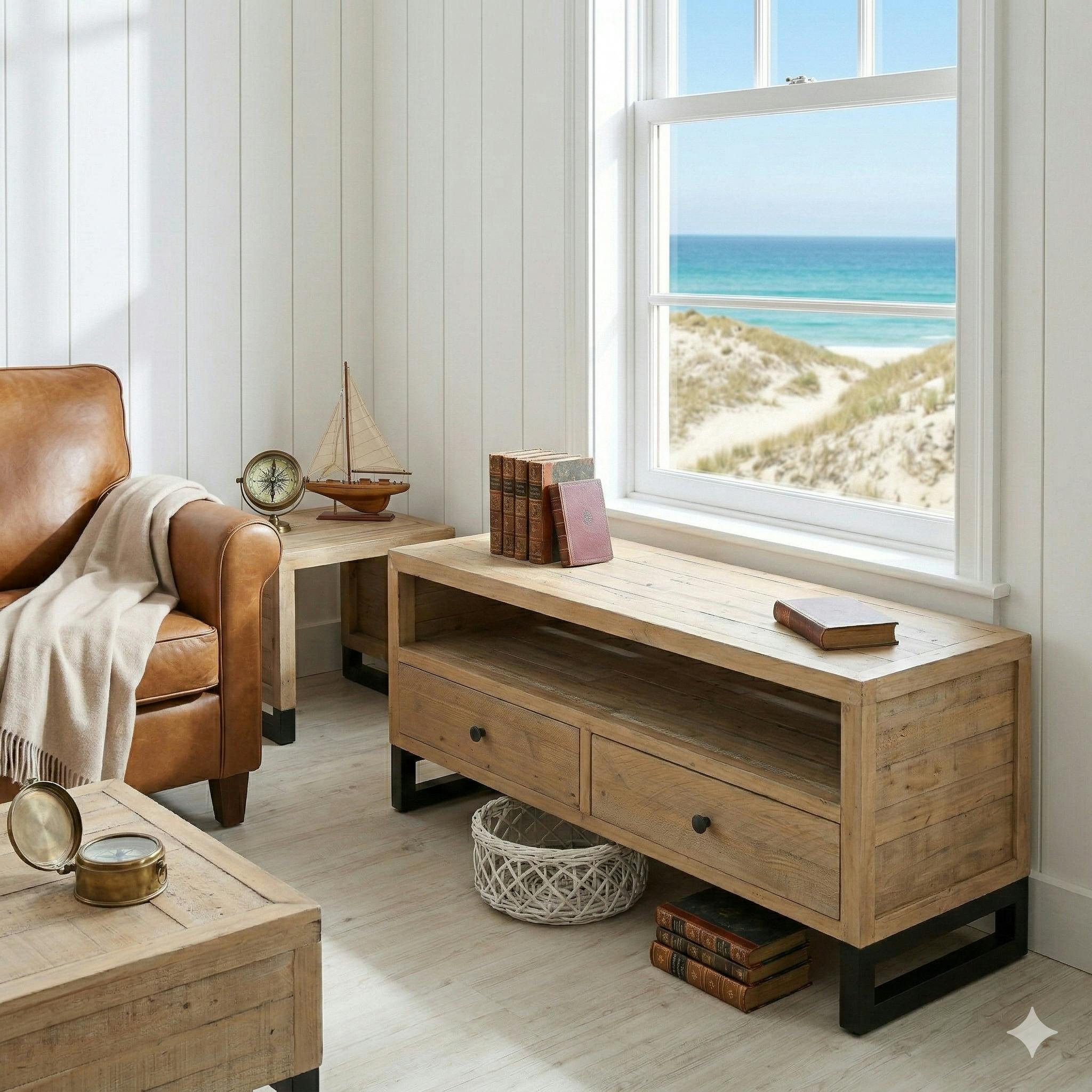 Petit meuble tv en bois recyclé AUCKLAND