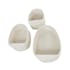 Petite étagère blanche organique en marbre composite (lot de 3) TAJ