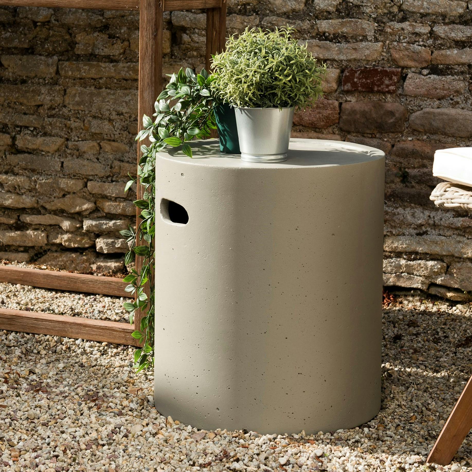 Petite table basse de jardin béton HERCULE