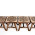 Petite table en bois de manguier sculpté main