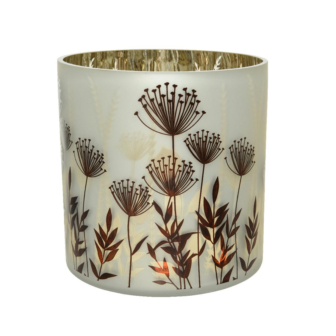 Photophore verre rond Amarantes 15 cm