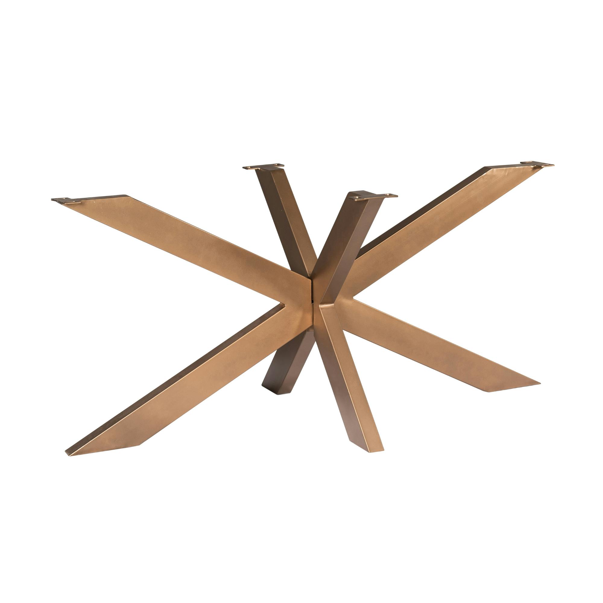 Pied de table mikado en métal bronze pour tables rectangulaires / ovales de 200 à 240 cm RALF