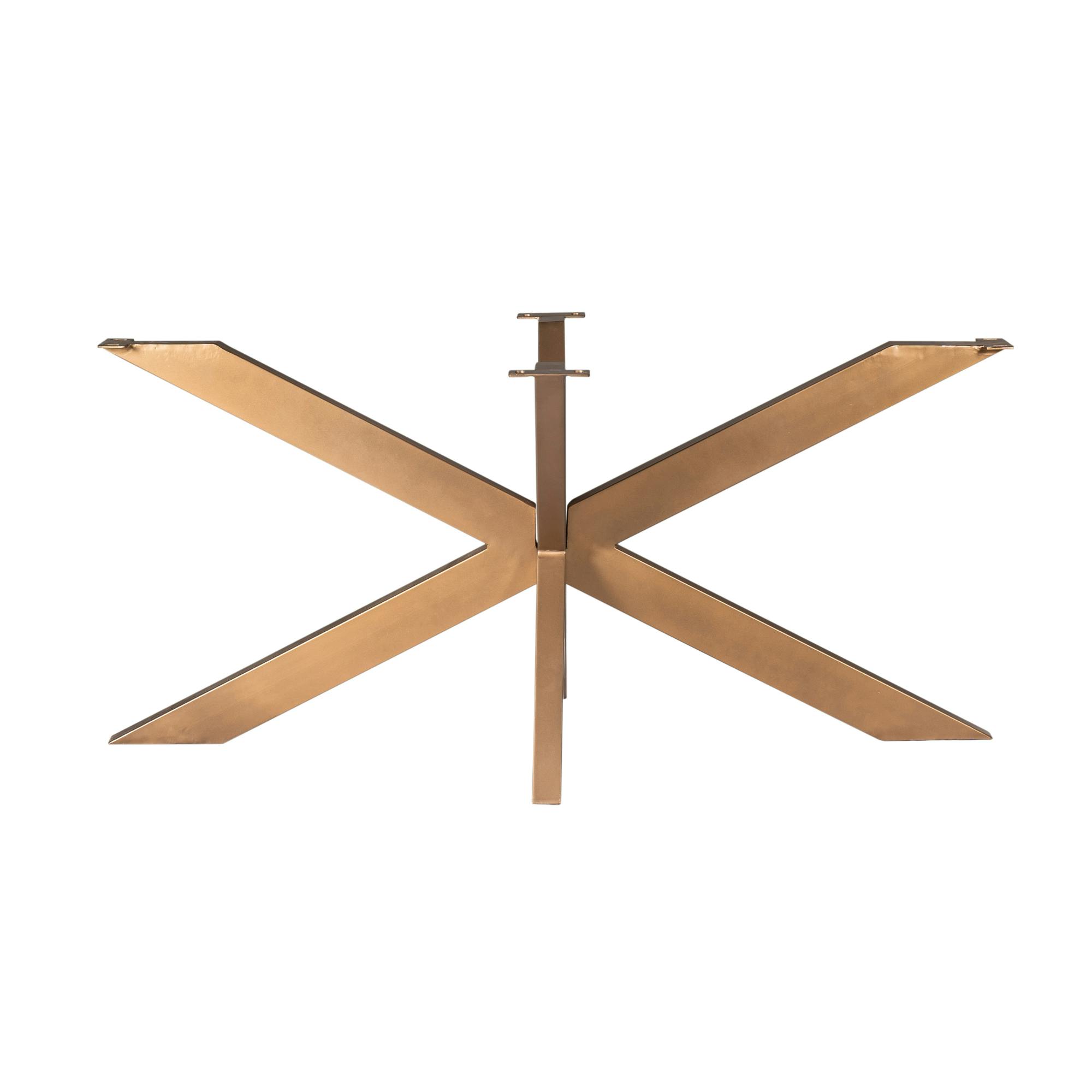 Pied de table mikado en métal bronze pour tables rectangulaires / ovales de 200 à 240 cm RALF