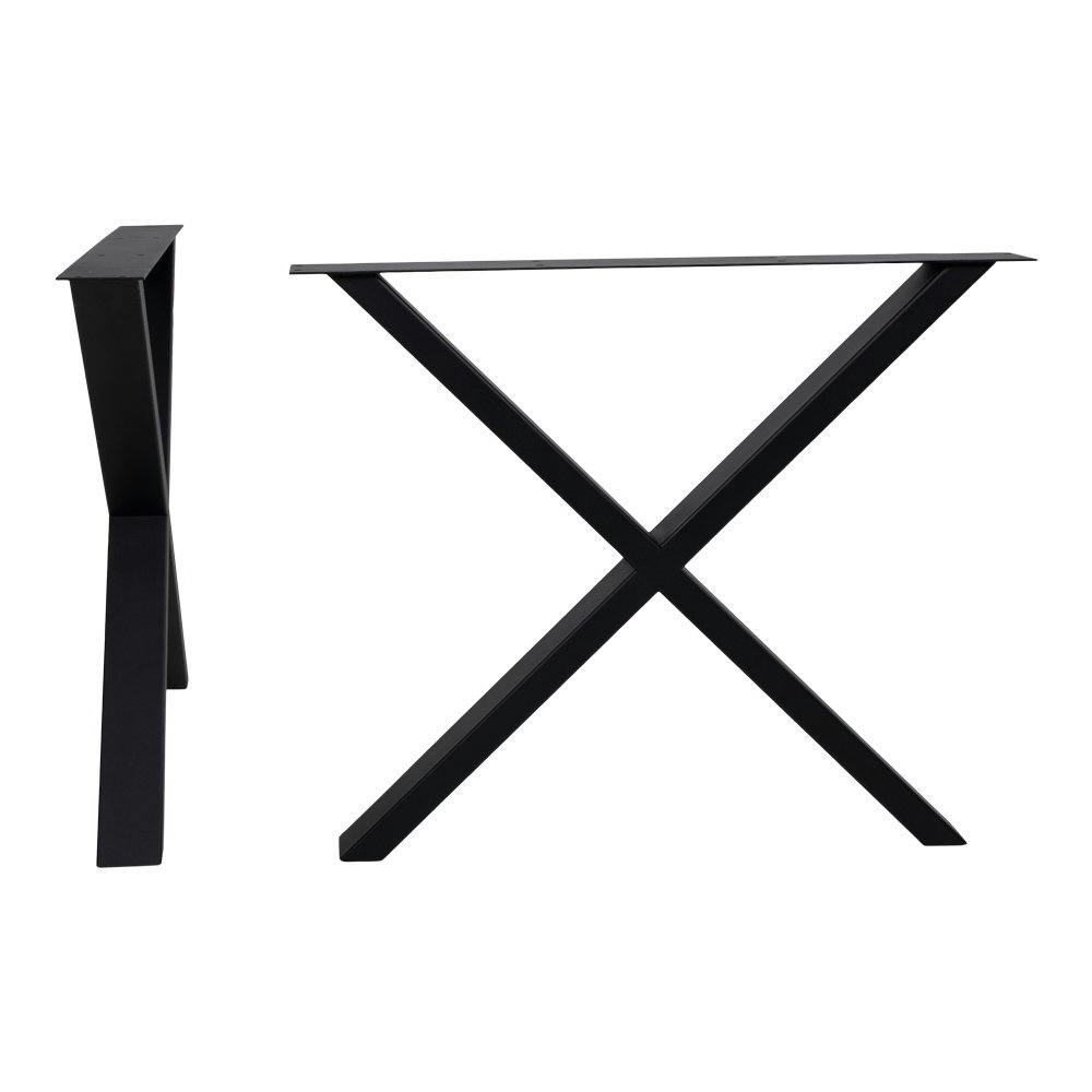 Pied métal noir en X pour table à manger