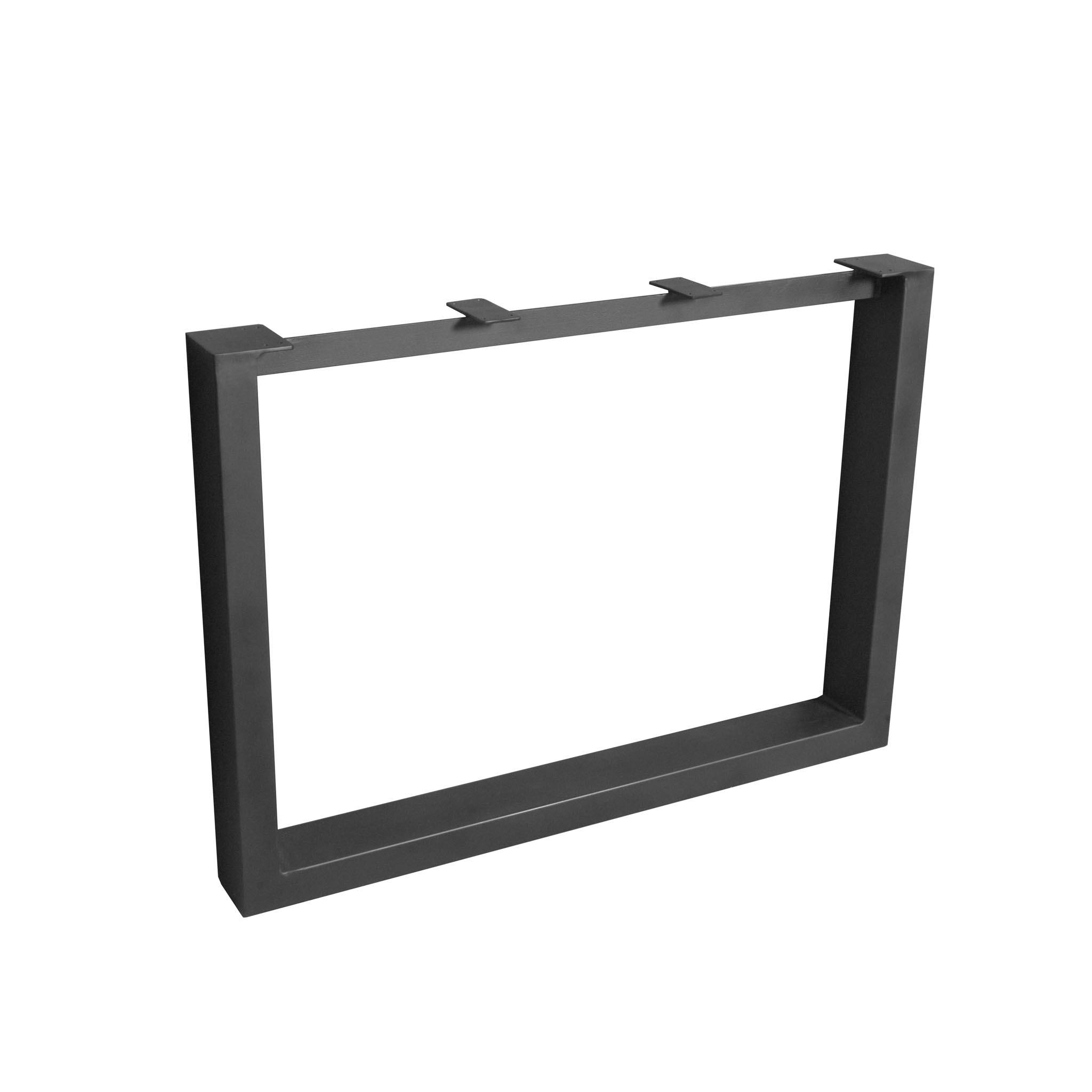 Pieds de table métal noir en U pour table rectangulaire (lot de 2) RALF