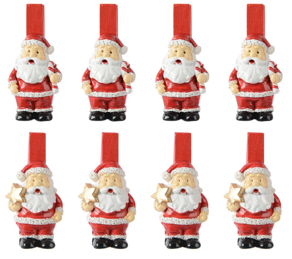 Pinces (x8) de Noël Rennes