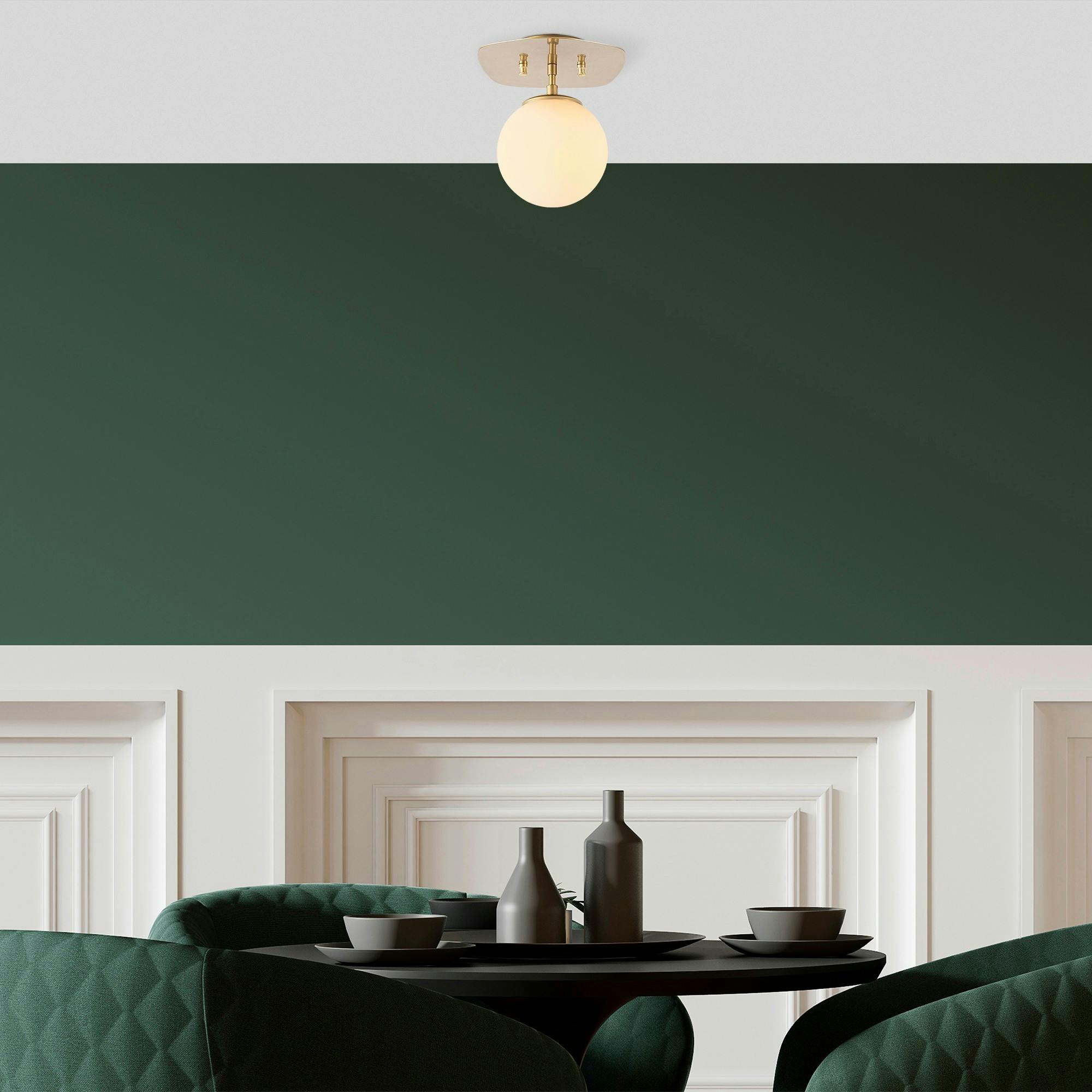 Plafonnier globe – finition dorée chic SIERRE