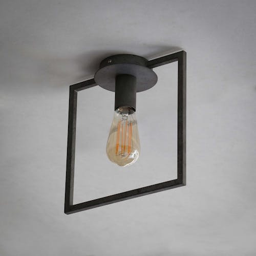 Plafonnier industriel cadre 1 lampe RALF