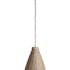 Plafonnier long en bambou naturel et suspension métal, 37x37x165cm