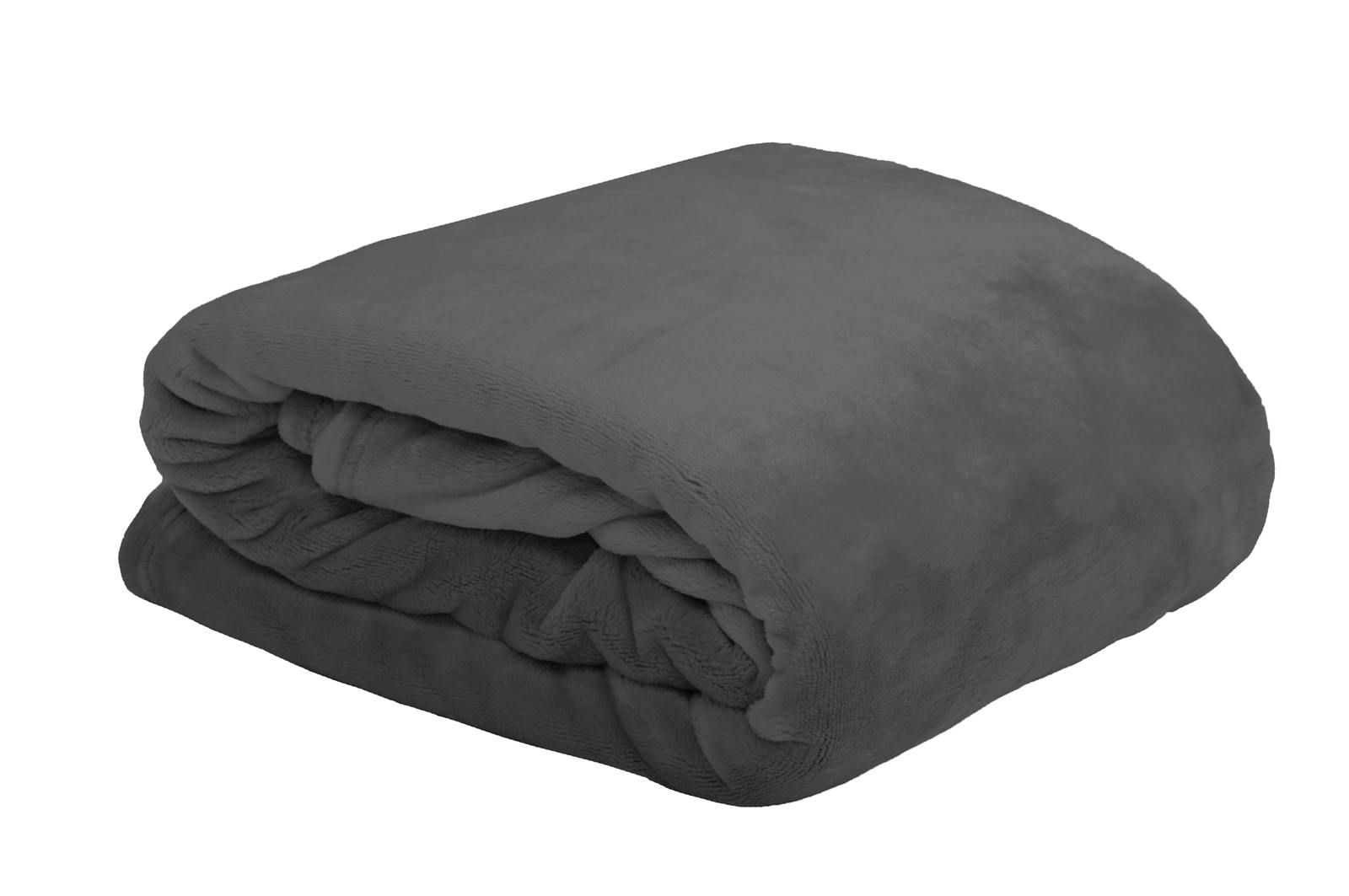 Plaid anthracite 220x240cm DOUDOU