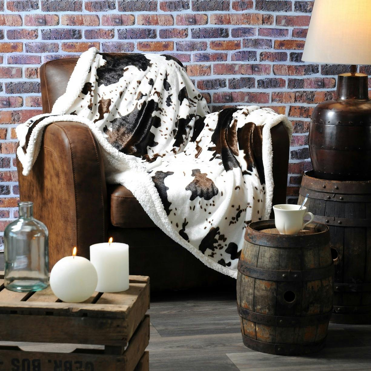 Plaid choco décor Vache 130x150cm VACHE