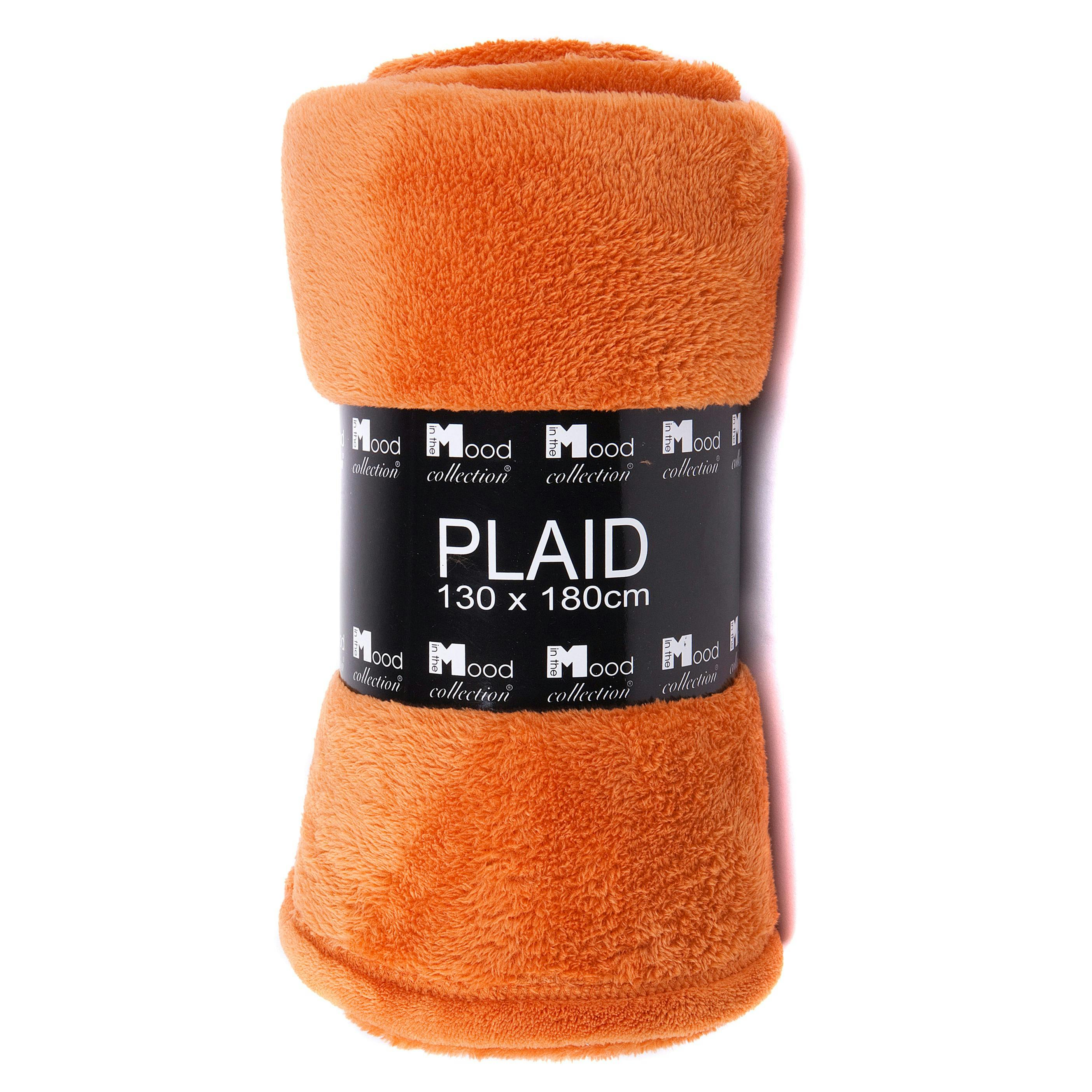 Plaid doux couleur terracotta