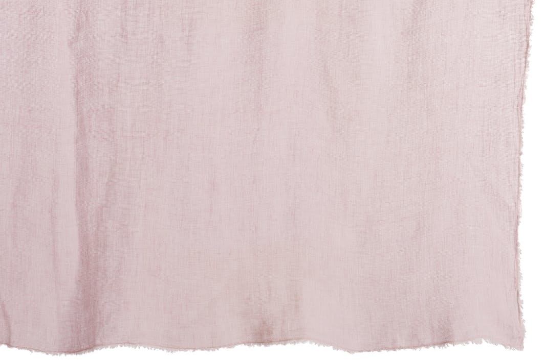 Plaid en lin délavé, coloris rose, 150x200cm