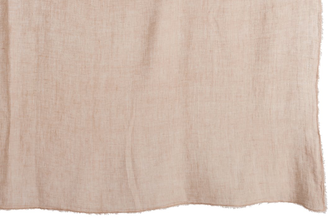 Plaid en lin délavé, coloris rose clair, 150x200cm