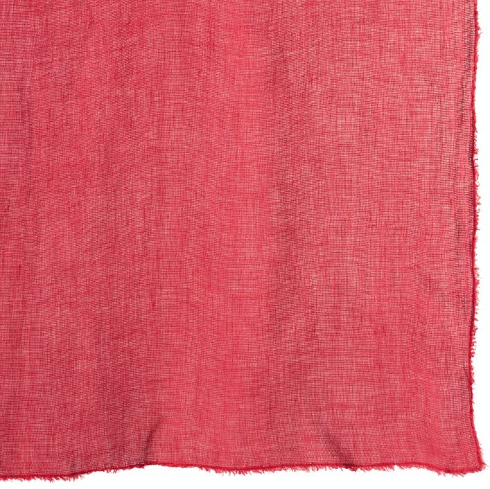 Plaid en lin délavé, coloris rouge, 150x200cm