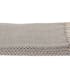 Plaid / Jeté de canapé en coton beige et écru à motifs aspect tissé avec franges 130x170cm