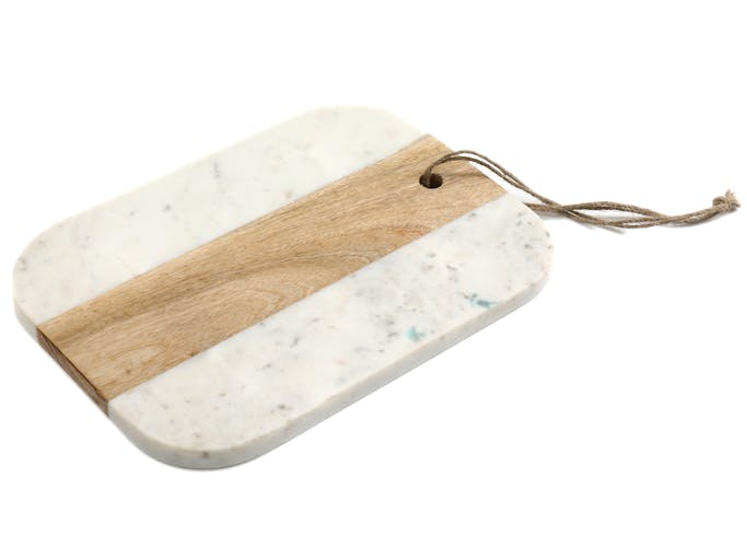 Planche à découper en marbre et bois de manguier 30 cm